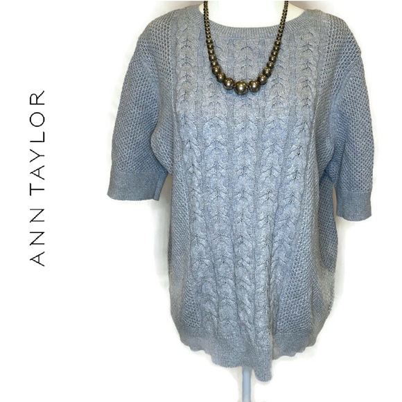 Ann Taylor Sweaters - ANN TAYLOR Grey Cotton Sweater EUC - XL